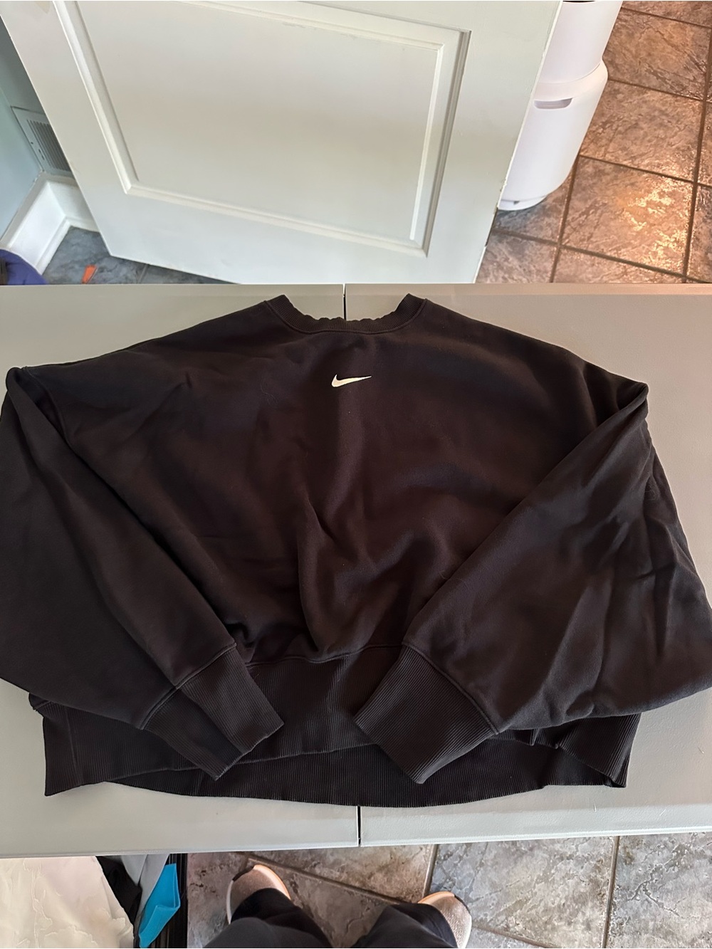 Nike Black Sweatshirt with White Logo Tag